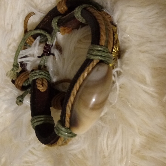 Men's Leather Bracelets - Picture 2 of 4